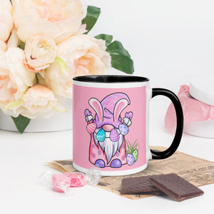 'Happy Easter Gnome with Eggs' Mug With Color Inside