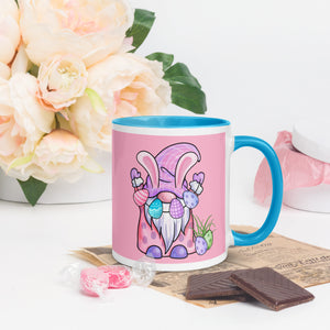 'Happy Easter Gnome with Eggs' Mug With Color Inside