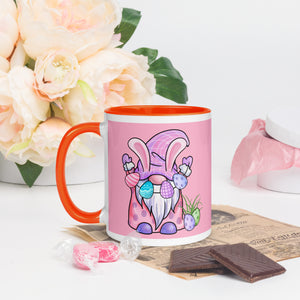 'Happy Easter Gnome with Eggs' Mug With Color Inside