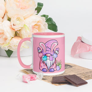'Happy Easter Gnome with Eggs' Mug With Color Inside