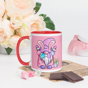 'Happy Easter Gnome with Eggs' Mug With Color Inside