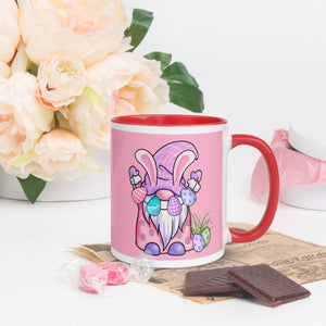 'Happy Easter Gnome with Eggs' Mug With Color Inside