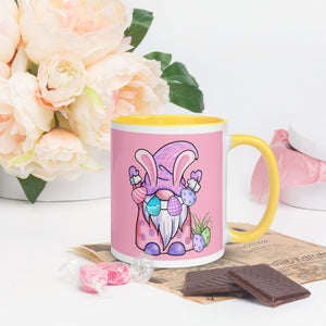 'Happy Easter Gnome with Eggs' Mug With Color Inside