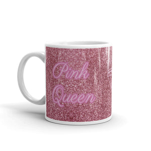 'Pink Queen - Pink Glitter Sparkle Print' Mug