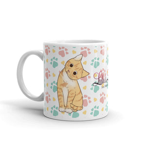 'Cat Paw Print' Glossy Mug