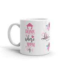 Load image into Gallery viewer, ‘Home Is Where Mom Is’ White Glossy Mug
