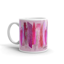 Load image into Gallery viewer, &#39;Pink Lipgloss Swatch with Lulu&#39;s Luxuries Logo&#39; Glossy Mug
