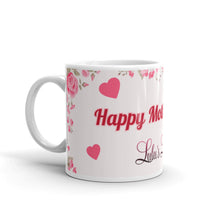 Load image into Gallery viewer, ‘Happy Mother’s Day’ Flowers &amp; Hearts Glossy Mug
