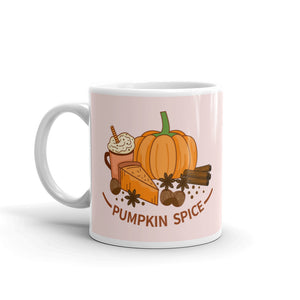 'Pumpkin Spice' Light Pink Glossy Mug