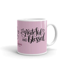 Load image into Gallery viewer, &#39;Grateful &amp; Blessed with Hearts&#39; Mug
