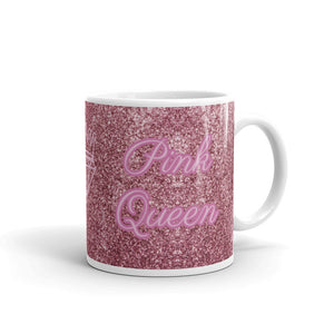 'Pink Queen - Pink Glitter Sparkle Print' Mug