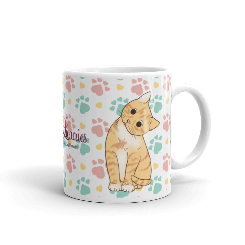 'Cat Paw Print' Glossy Mug