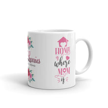 Load image into Gallery viewer, ‘Home Is Where Mom Is’ White Glossy Mug
