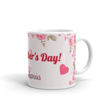 Load image into Gallery viewer, ‘Happy Mother’s Day’ Flowers &amp; Hearts Glossy Mug
