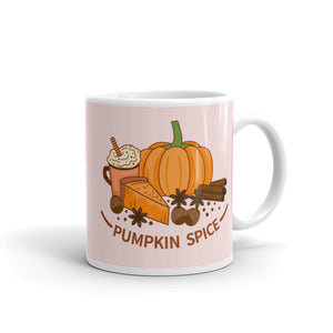 'Pumpkin Spice' Light Pink Glossy Mug