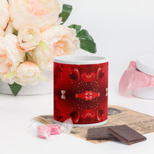 Load image into Gallery viewer, &#39;Lots of Love&#39; Red and White Glossy Mug
