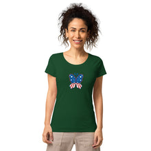 Load image into Gallery viewer, &#39;Butterfly In The USA&#39; Women’s Organic T-Shirt
