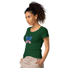 Load image into Gallery viewer, &#39;Butterfly In The USA&#39; Women’s Organic T-Shirt
