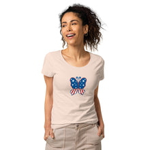 Load image into Gallery viewer, &#39;Butterfly In The USA&#39; Women’s Organic T-Shirt
