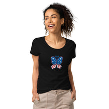 Load image into Gallery viewer, &#39;Butterfly In The USA&#39; Women’s Organic T-Shirt
