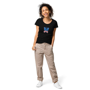 'Butterfly In The USA' Women’s Organic T-Shirt