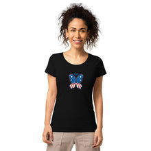 Load image into Gallery viewer, &#39;Butterfly In The USA&#39; Women’s Organic T-Shirt
