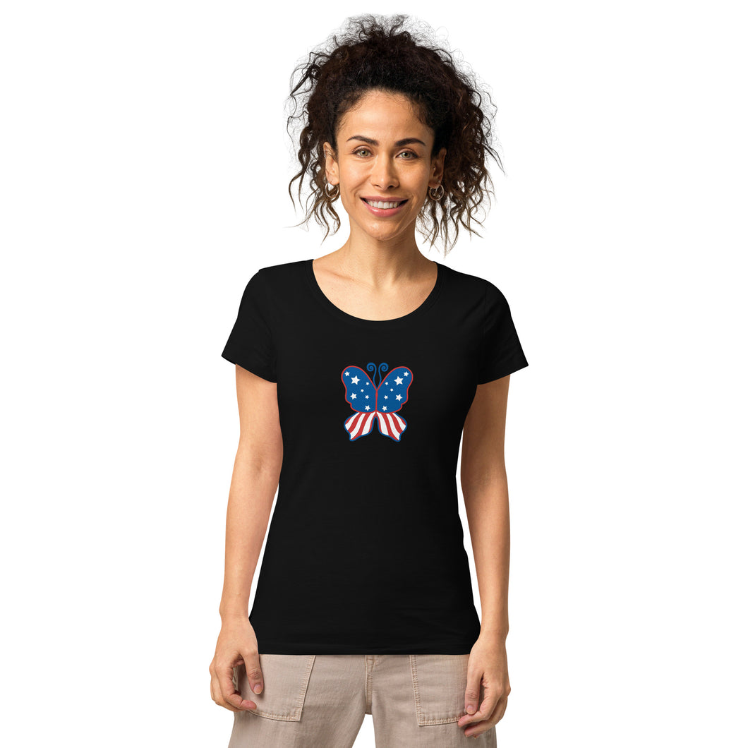 'Butterfly In The USA' Women’s Organic T-Shirt