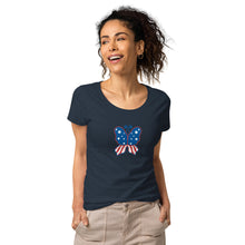 Load image into Gallery viewer, &#39;Butterfly In The USA&#39; Women’s Organic T-Shirt
