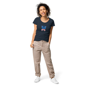 'Butterfly In The USA' Women’s Organic T-Shirt