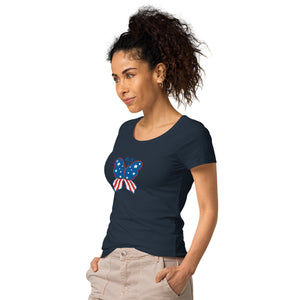 'Butterfly In The USA' Women’s Organic T-Shirt