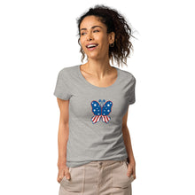 Load image into Gallery viewer, &#39;Butterfly In The USA&#39; Women’s Organic T-Shirt
