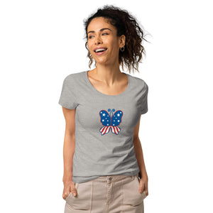 'Butterfly In The USA' Women’s Organic T-Shirt