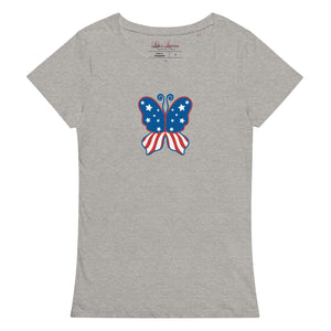 'Butterfly In The USA' Women’s Organic T-Shirt