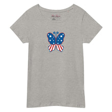 Load image into Gallery viewer, &#39;Butterfly In The USA&#39; Women’s Organic T-Shirt
