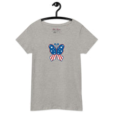 Load image into Gallery viewer, &#39;Butterfly In The USA&#39; Women’s Organic T-Shirt
