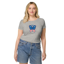 Load image into Gallery viewer, &#39;Butterfly In The USA&#39; Women’s Organic T-Shirt
