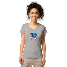 Load image into Gallery viewer, &#39;Butterfly In The USA&#39; Women’s Organic T-Shirt
