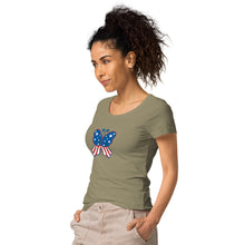 Load image into Gallery viewer, &#39;Butterfly In The USA&#39; Women’s Organic T-Shirt
