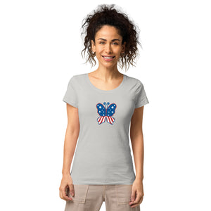 'Butterfly In The USA' Women’s Organic T-Shirt