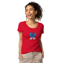 Load image into Gallery viewer, &#39;Butterfly In The USA&#39; Women’s Organic T-Shirt
