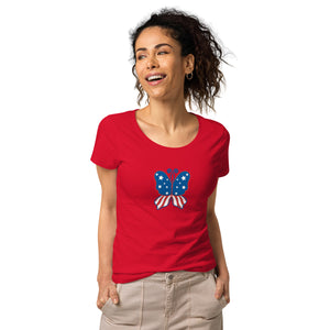 'Butterfly In The USA' Women’s Organic T-Shirt