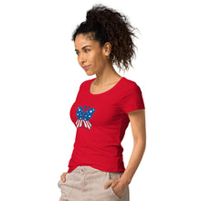 Load image into Gallery viewer, &#39;Butterfly In The USA&#39; Women’s Organic T-Shirt
