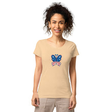 Load image into Gallery viewer, &#39;Butterfly In The USA&#39; Women’s Organic T-Shirt
