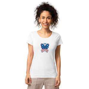 'Butterfly In The USA' Women’s Organic T-Shirt