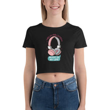 Load image into Gallery viewer, &#39;Music Is Life Headphones&#39; Women’s Crop Tee
