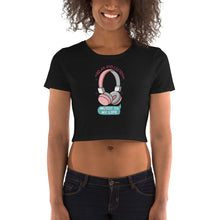 Load image into Gallery viewer, &#39;Music Is Life Headphones&#39; Women’s Crop Tee
