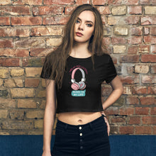 Load image into Gallery viewer, &#39;Music Is Life Headphones&#39; Women’s Crop Tee
