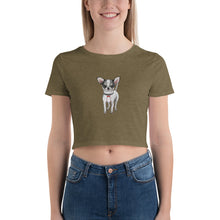 Load image into Gallery viewer, &#39;Puppy Love Chihuahua&#39; Women’s Crop Tee
