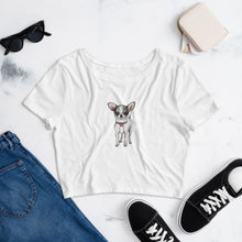 Load image into Gallery viewer, &#39;Puppy Love Chihuahua&#39; Women’s Crop Tee
