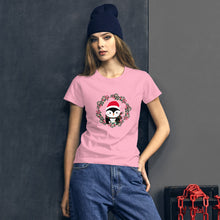 Load image into Gallery viewer, &#39;Penguin Wreath Holiday&#39; Women&#39;s short sleeve t-shirt
